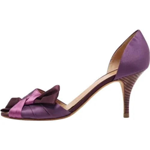 Pre-owned Satin heels , female, Sizes: 7 UK - Giuseppe Zanotti Pre-owned - Modalova