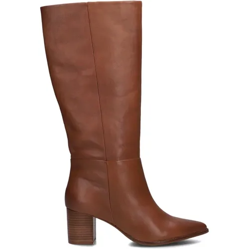 Damen Chelsea Stiefel aus Cognac Leder , Damen, Größe: 38 EU - Stefano Lauran - Modalova