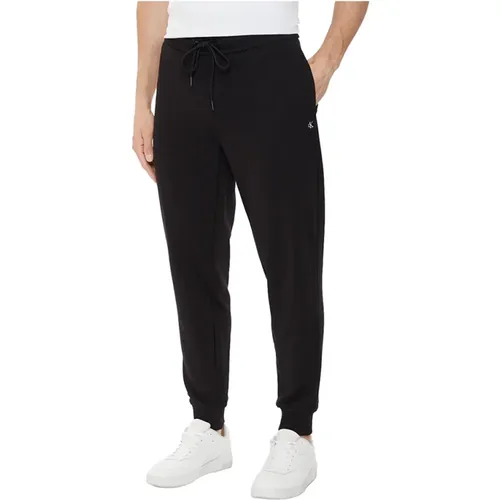 Schwarze Trendige Hose mit Modernen Details , Herren, Größe: L - Calvin Klein - Modalova