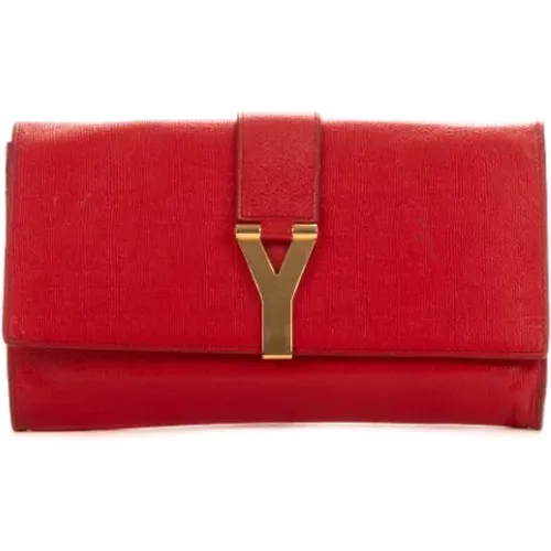 Pre-owned Leather clutches , female, Sizes: ONE SIZE - Yves Saint Laurent Vintage - Modalova