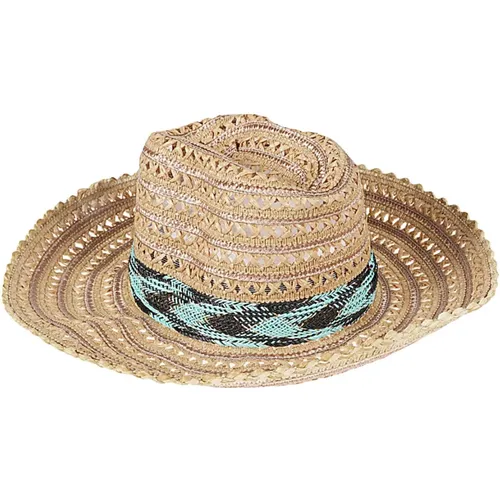 Raffia Sombrero Hat - MultiColour , Damen, Größe: ONE Size - Exquisite J - Modalova