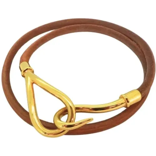 Pre-owned Leather bracelets , female, Sizes: ONE SIZE - Hermès Vintage - Modalova