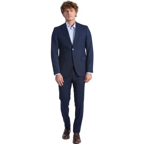 Slim Fit Wool Suit Classic Style , male, Sizes: L, XL, 4XL, 2XL, M - Baldinini - Modalova