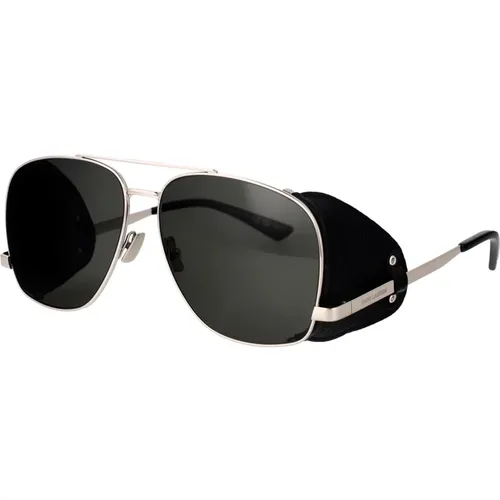 Leather Spoiler Sunglasses , male, Sizes: 59 MM - Saint Laurent - Modalova