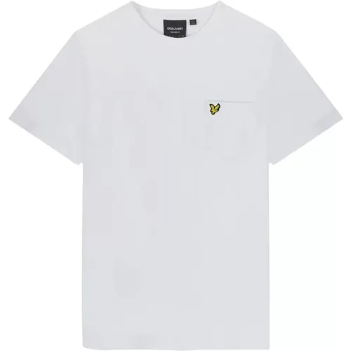 Weiße Taschen T-Shirt Frühling/Sommer 2024 , Herren, Größe: L - Lyle & Scott - Modalova
