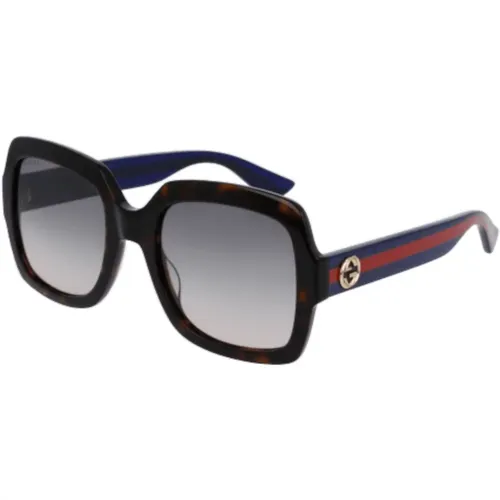 Blue Oversize Sunglasses , female, Sizes: 54 MM - Gucci - Modalova