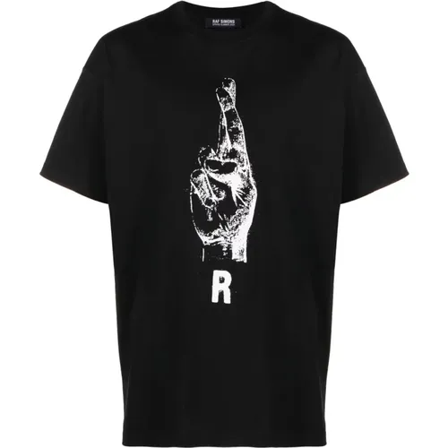 T-Shirt mit Grafischem Druck , Herren, Größe: XL - Raf Simons - Modalova