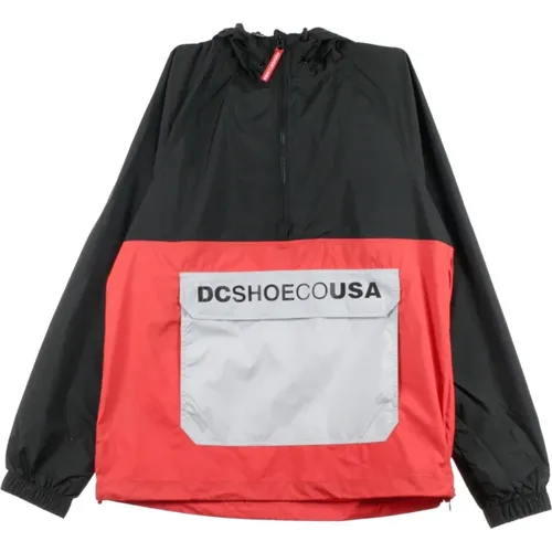 Packable Windbreaker Jacket Black/Red , male, Sizes: XL - DC Shoes - Modalova