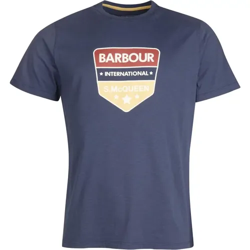 Navy Slim Fit T-Shirt SMQ Barbour - Barbour - Modalova
