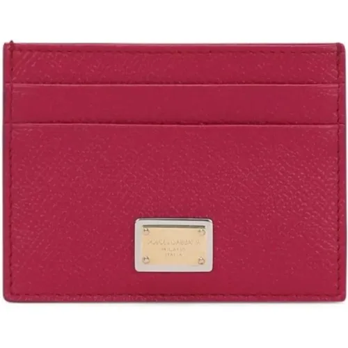 Ciclamino Cardholder Wallet - Luxury and Sophistication , female, Sizes: ONE SIZE - Dolce & Gabbana - Modalova