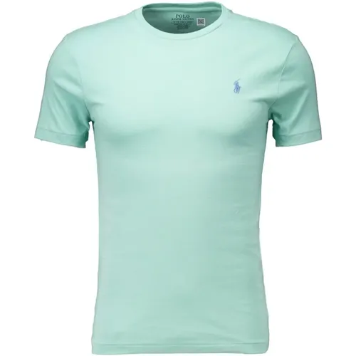 Stilvolles Mint T-Shirt mit Logo , Herren, Größe: S - Ralph Lauren - Modalova