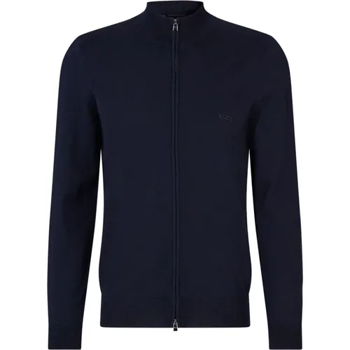 Versatile Regular Fit Sweater with Zip , male, Sizes: L, M, 2XL, XL - Hugo Boss - Modalova