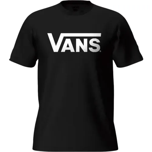 Klassisches T-Shirt in Schwarz-Weiß , Herren, Größe: L - Vans - Modalova