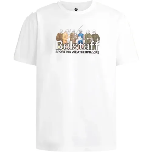 Grafikdruck T-Shirt Weiß , Herren, Größe: M - Belstaff - Modalova