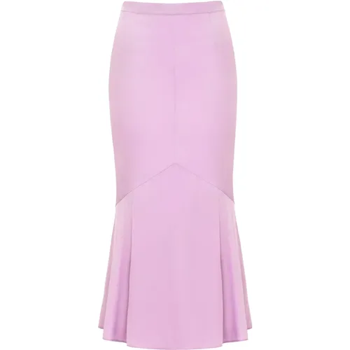 Satin panelled skirt in Lilac , female, Sizes: S, M, XS, L - Jaaf - Modalova