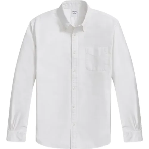 Weiße Regular Fit Oxford Cloth Freitag Sport Hemd mit Polo Button Down Kragen,Rosa Regular Fit Oxford Cloth Freitag Sport Hemd mit Polo Button Down K - Brooks Brothers - Modalova