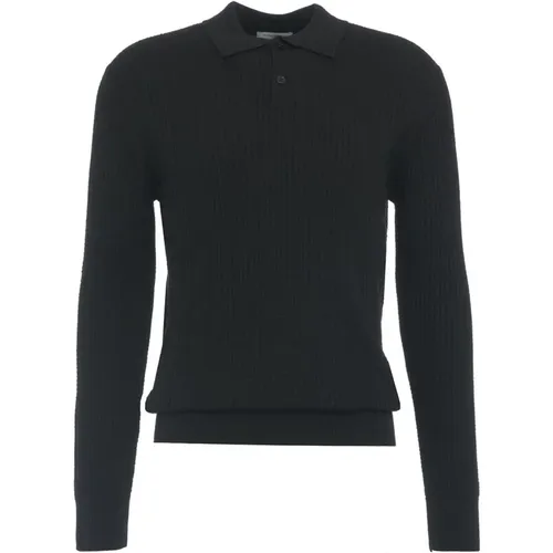 Schwarzer Rundhals-Strickpullover Aw24 - Paolo Pecora - Modalova