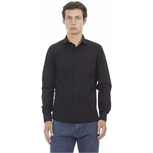 Slim Fit Baumwollhemd Mit Knopfleiste , Herren, Größe: XL - Baldinini - Modalova