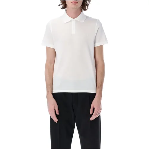 Cassandre Polo Shirt Weiß , Herren, Größe: L - Saint Laurent - Modalova