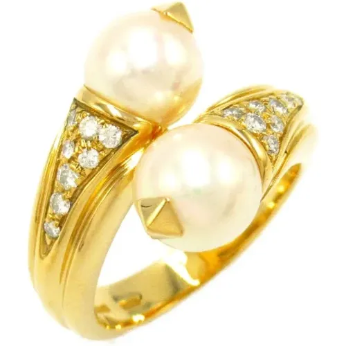 Pre-owned Pearl rings , female, Sizes: ONE SIZE - Bvlgari Vintage - Modalova