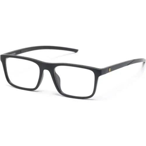 Klassische Schwarze Optische Brille , Herren, Größe: 56 MM - Ferrari - Modalova