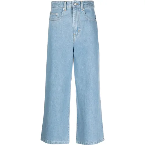 Cropped Denim Jeans , female, Sizes: W28 - Kenzo - Modalova