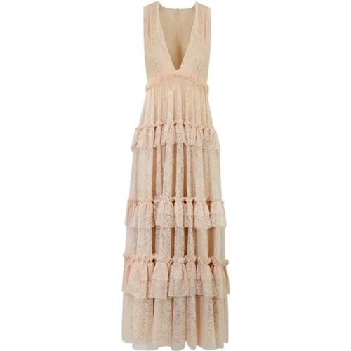 Lace Dress Ruffle Design , male, Sizes: S - Philosophy di Lorenzo Serafini - Modalova