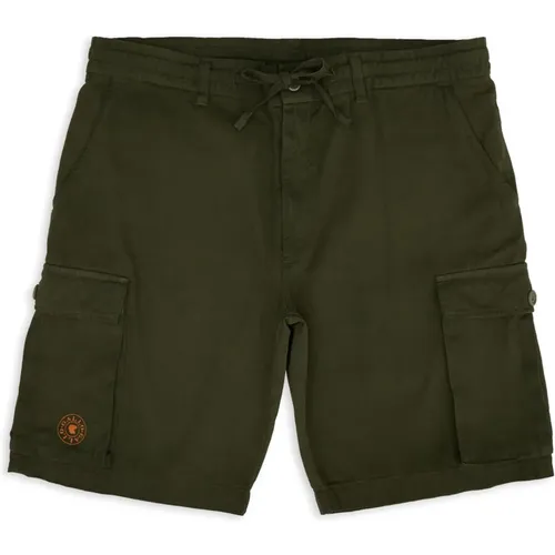 Grüne Cargo-Shorts aus Baumwollstoff , unisex, Größe: 2XL - Gallo - Modalova