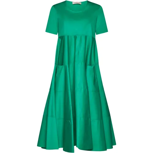 Elegant Dress with tasche ruota b , female, Sizes: L, XS, M, 2XS, S - Blanca Vita - Modalova