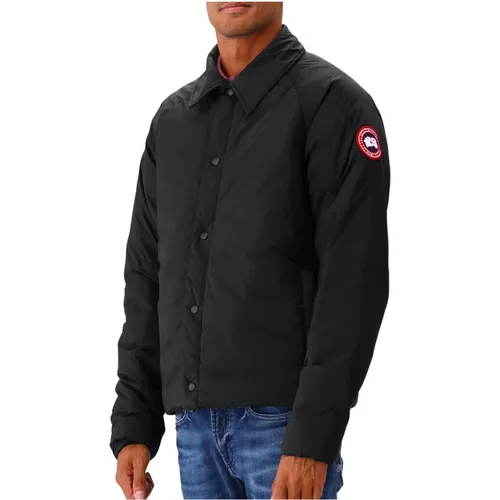 Schwarze Lodge Coach Jacke mit Federn - Canada Goose - Modalova