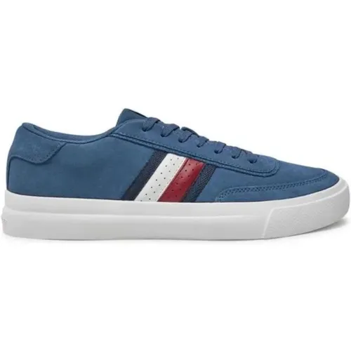 Blau Leder Low Top Sneakers - Tommy Hilfiger - Modalova