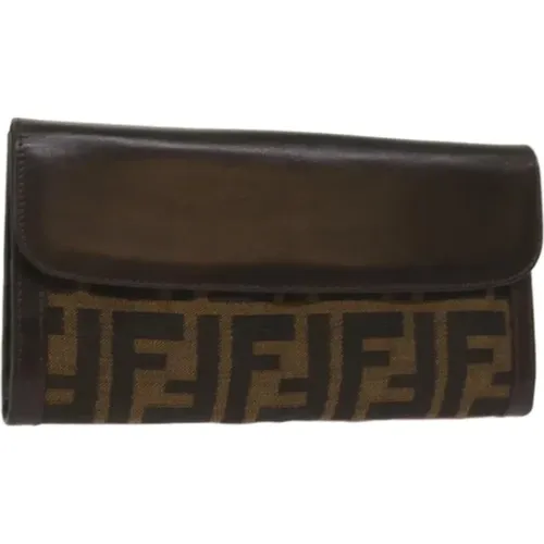 Pre-owned Canvas wallets , female, Sizes: ONE SIZE - Fendi Vintage - Modalova