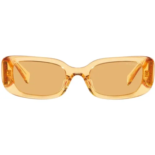 Rectangular Acetate Sunglasses , female, Sizes: 51 MM - Miu Miu - Modalova