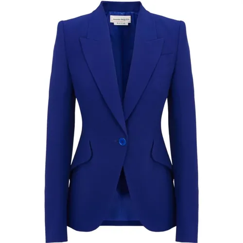 Tailored Cut Jacket with Peak Lapels , female, Sizes: XS - alexander mcqueen - Modalova