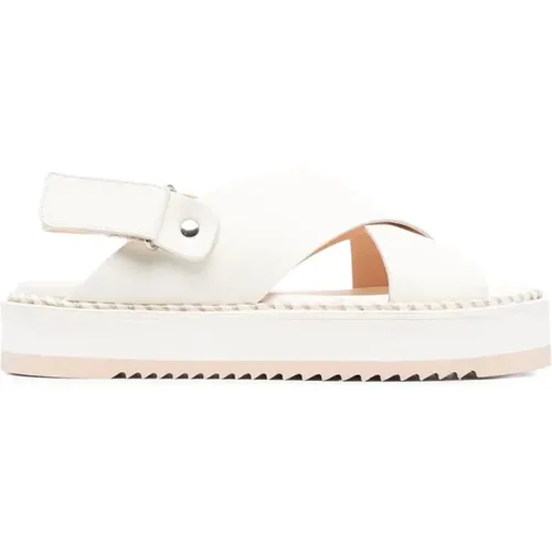 Flat Sandalen , Damen, Größe: 39 EU - AGL - Modalova