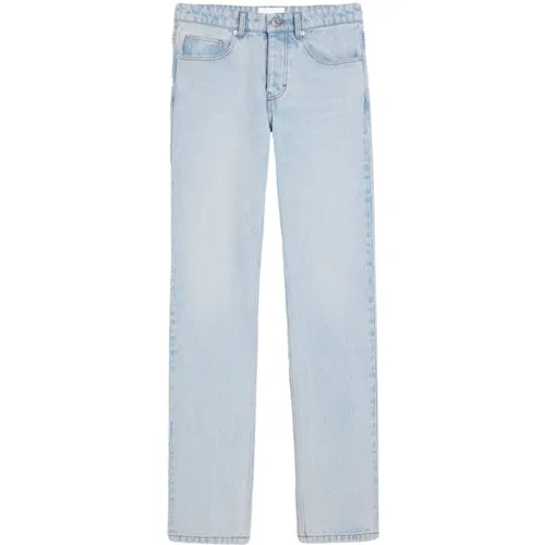 Hellblaue Straight-Leg Denim Jeans , Herren, Größe: W33 - Ami Paris - Modalova