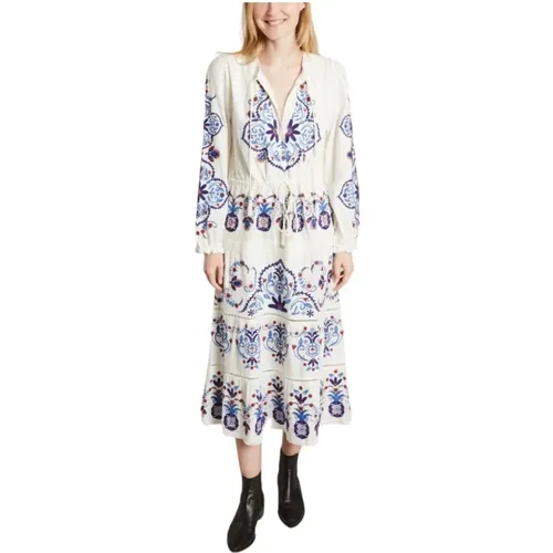 Embroidered Midi Dress , female, Sizes: L - Farm Rio - Modalova