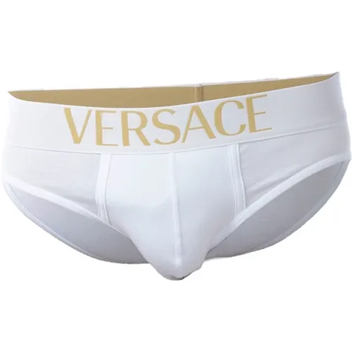 Niedrig geschnittene Logo Slip Unterwäsche - Versace - Modalova