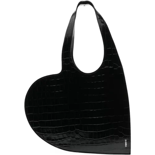 Croco Mini Heart Tote Bag , female, Sizes: ONE SIZE - Coperni - Modalova