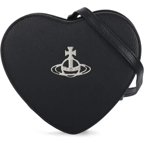 Synth Leather Shoulder Bag with Metallic Orb Logo , female, Sizes: ONE SIZE - Vivienne Westwood - Modalova