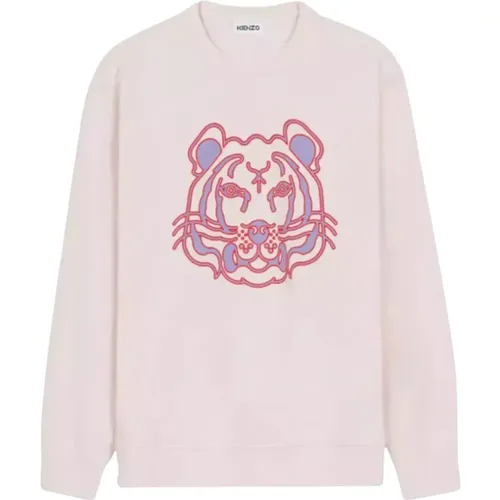 Rosa Tiger Sweatshirt , Damen, Größe: S - Kenzo - Modalova