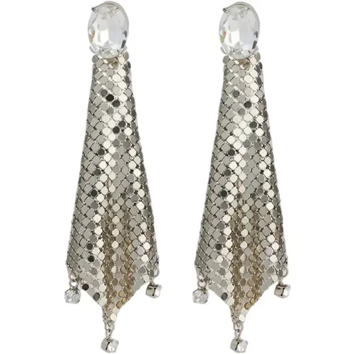 Pixel Knit Earrings with Sparkling Crystals , female, Sizes: ONE SIZE - Paco Rabanne - Modalova