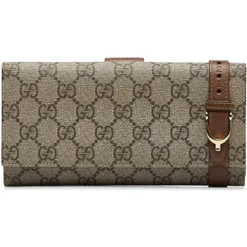 Pre-owned Coated canvas wallets , female, Sizes: ONE SIZE - Gucci Vintage - Modalova