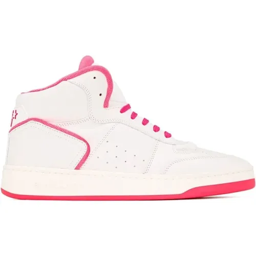 Fuchsia High-Top Sneakers , male, Sizes: 11 UK, 6 UK - Saint Laurent - Modalova