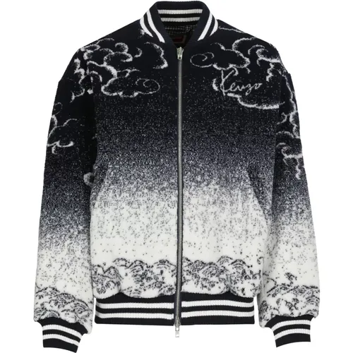 Blaue Bomberjacke Cloud Tiger Muster , Herren, Größe: M - Kenzo - Modalova