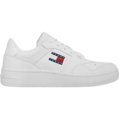 Retro Leather Sneakers Spring/Summer Collection , male, Sizes: 8 UK, 9 UK, 10 UK - Tommy Jeans - Modalova