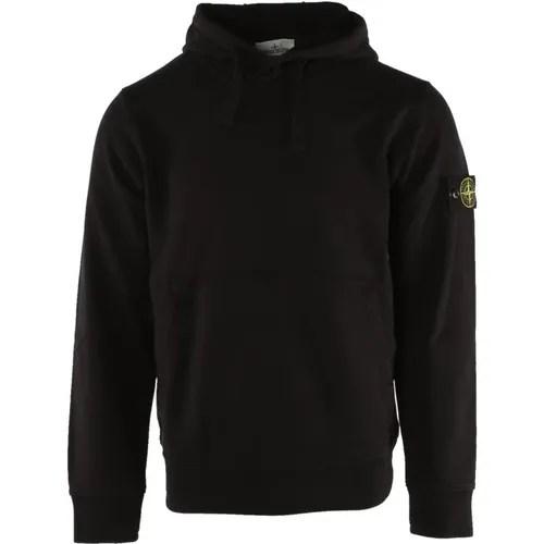 Schwarzer Baumwollpullover , Herren, Größe: S - Stone Island - Modalova