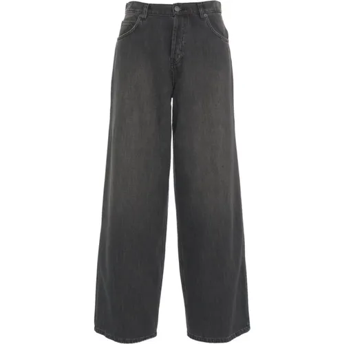 Schwarze Wide Leg Jeans , Damen, Größe: XS - KAOS - Modalova