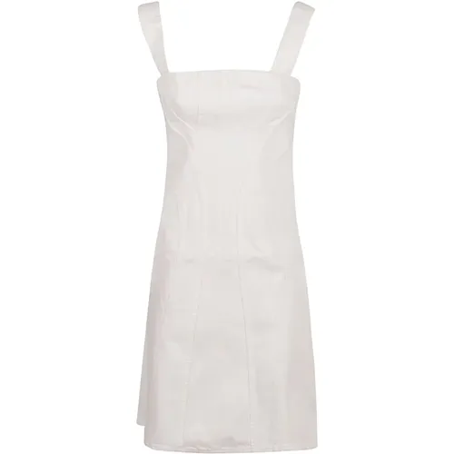 Weiße Denim-Kleid für modebewusste Frauen , Damen, Größe: XS - Stella Mccartney - Modalova