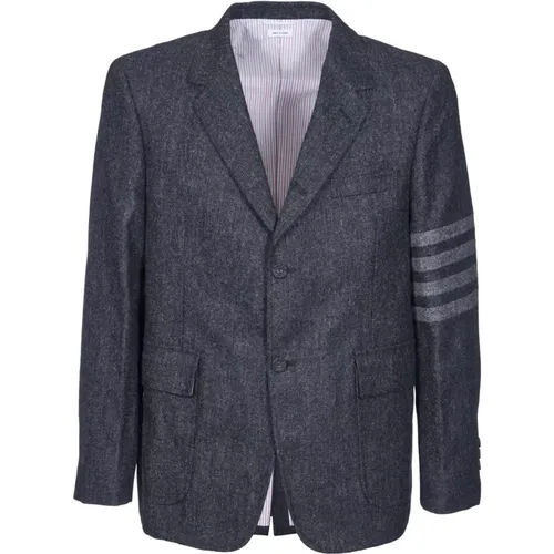 Grey Jackets with Pinafore Metal , male, Sizes: L - Thom Browne - Modalova
